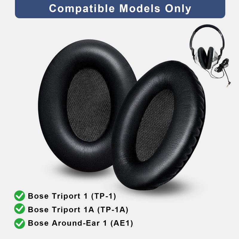Aurivor Upgraded Ear Pads Cushions for Bose Triport 1 (TP-1) Triport 1A (TP-1A), Around-Ear 1 (AE1) Headphones, Replacement Covers with Noise Isolation Foam, Added Thickness - Image 5